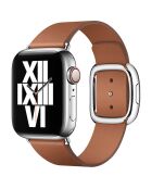 Bracelet en cuir véritable pour Apple Watch 38/40 et 41mm Buckle Edition marron